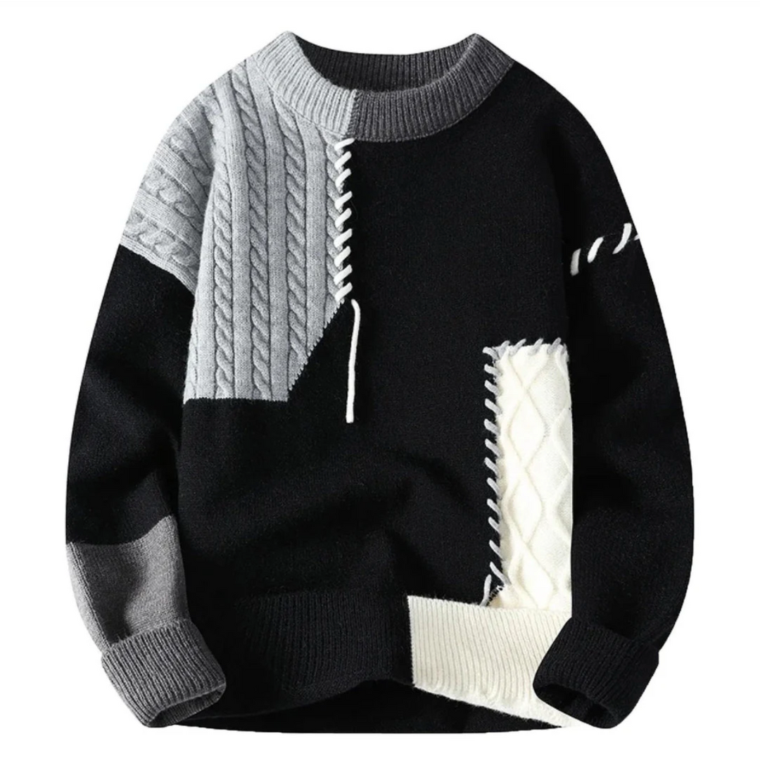 Albert | Zachte en stijlvolle patchwork trui
