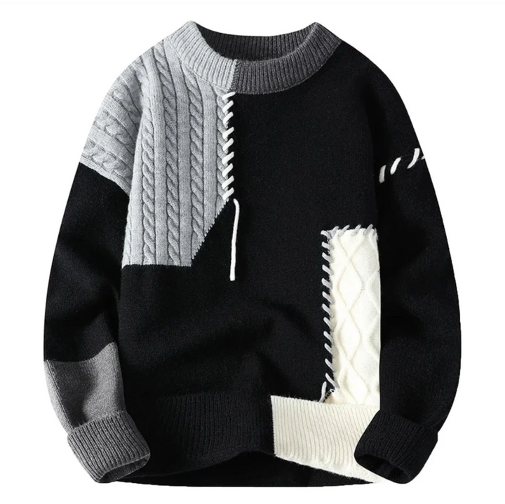 Albert | Zachte en stijlvolle patchwork trui