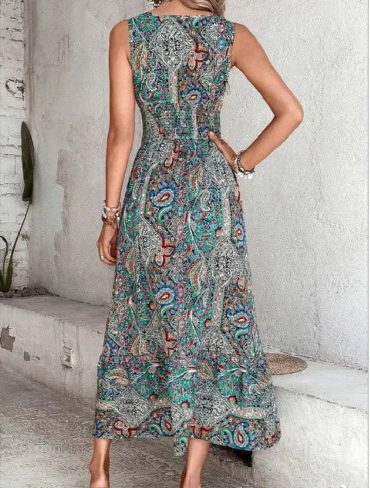 Nayla | Fleurige maxi jurk