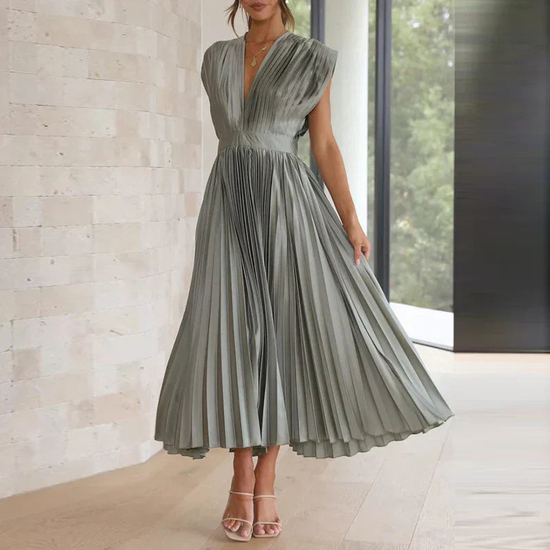 Geneva | Elegant geplooide maxi-jurk