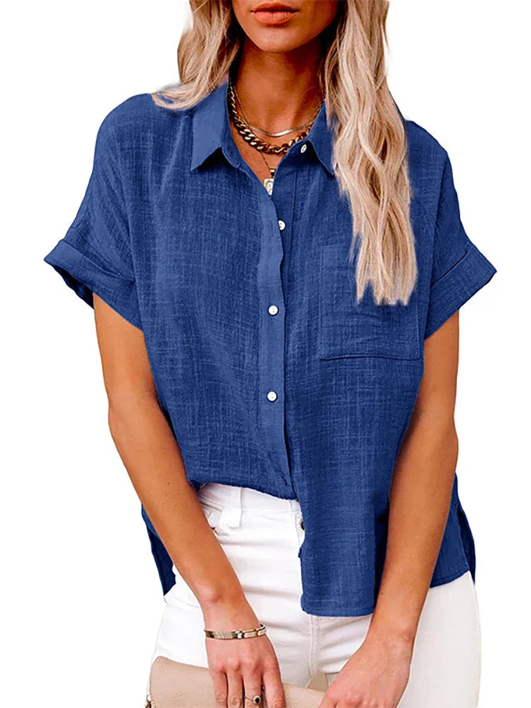 Lindy | Tijdloos blouse met linnen
