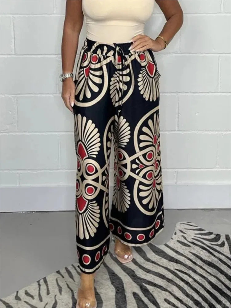 Casandra | Elegante Boho-broek met wijde pijpen