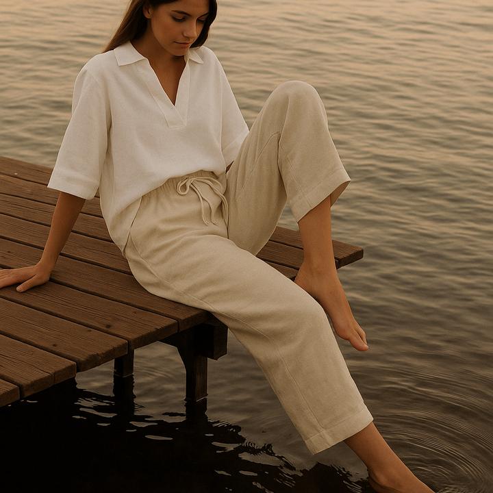 Surya | Elegante blouse met linnen