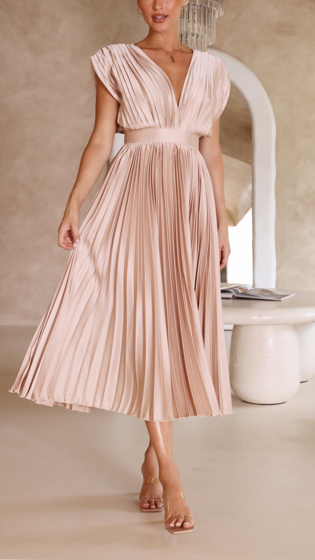 Elvie | Tijdloze jurk met elegante plooien