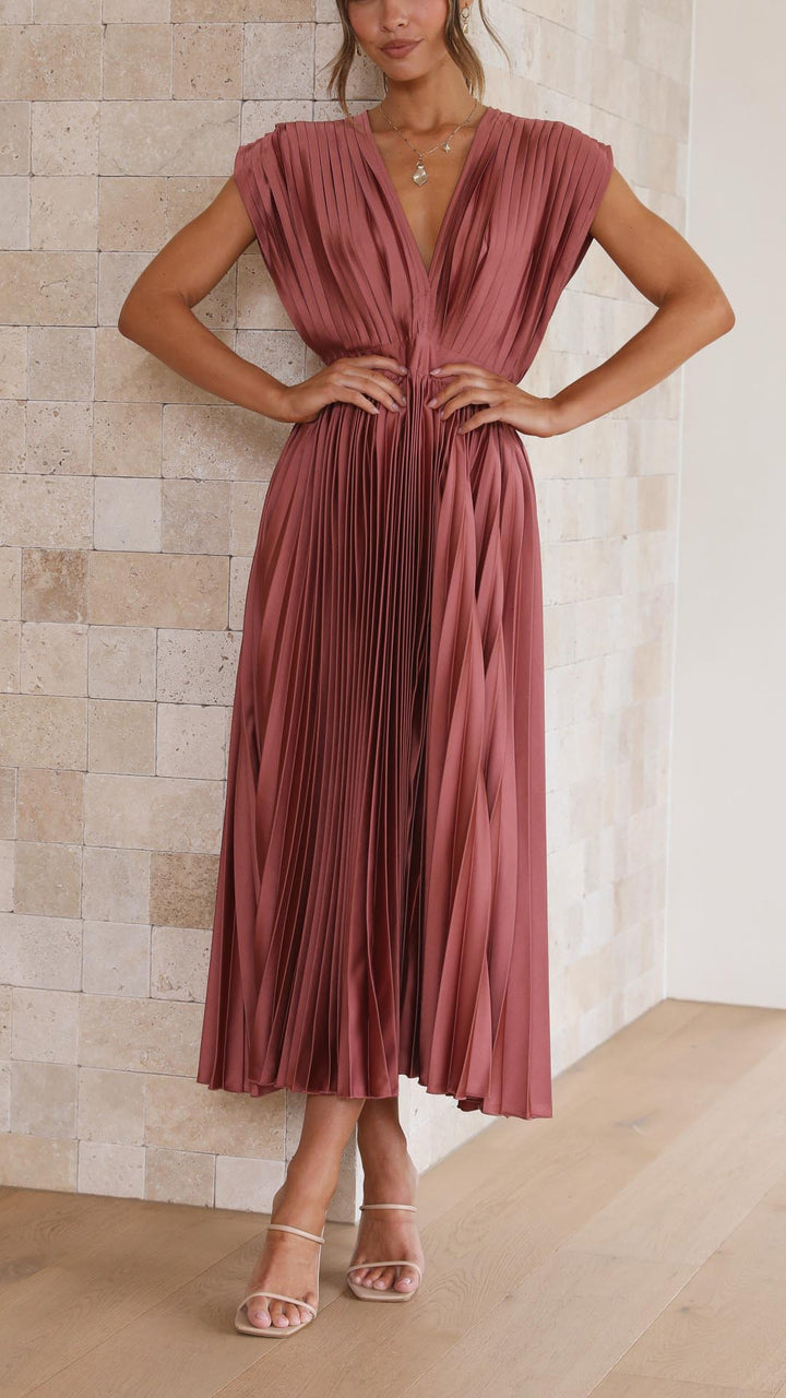 Elvie | Tijdloze jurk met elegante plooien
