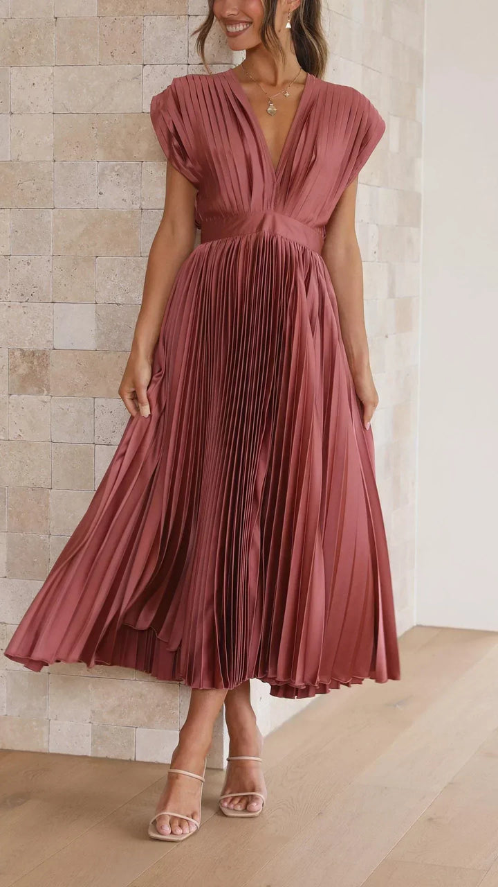 Elvie | Tijdloze jurk met elegante plooien