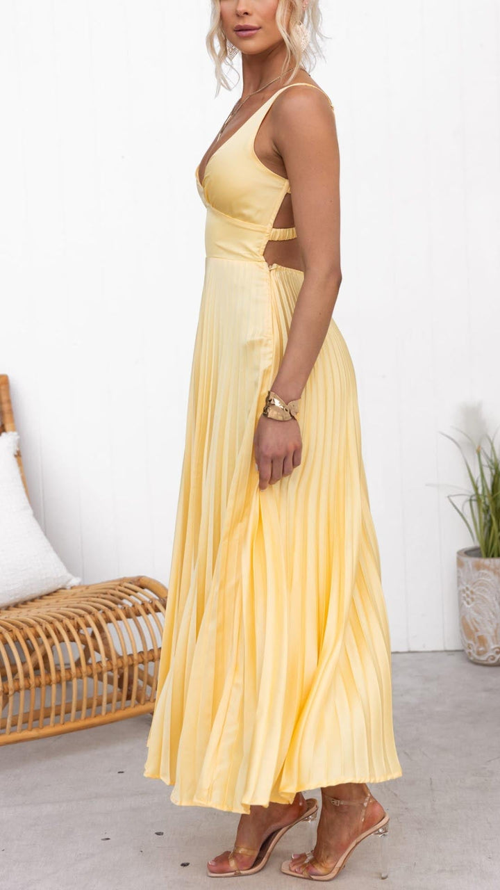 Aby | Zomers maxi-jurk met elegante plissé