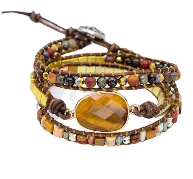 Emma | Tigeroog Wickelarmband