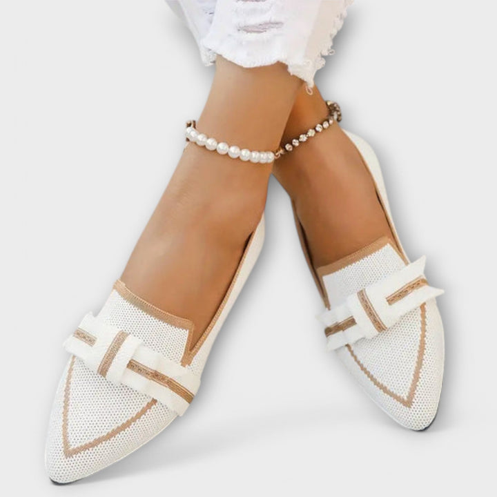 Anika | Elegante geknoopte ontwerp platte schoenen