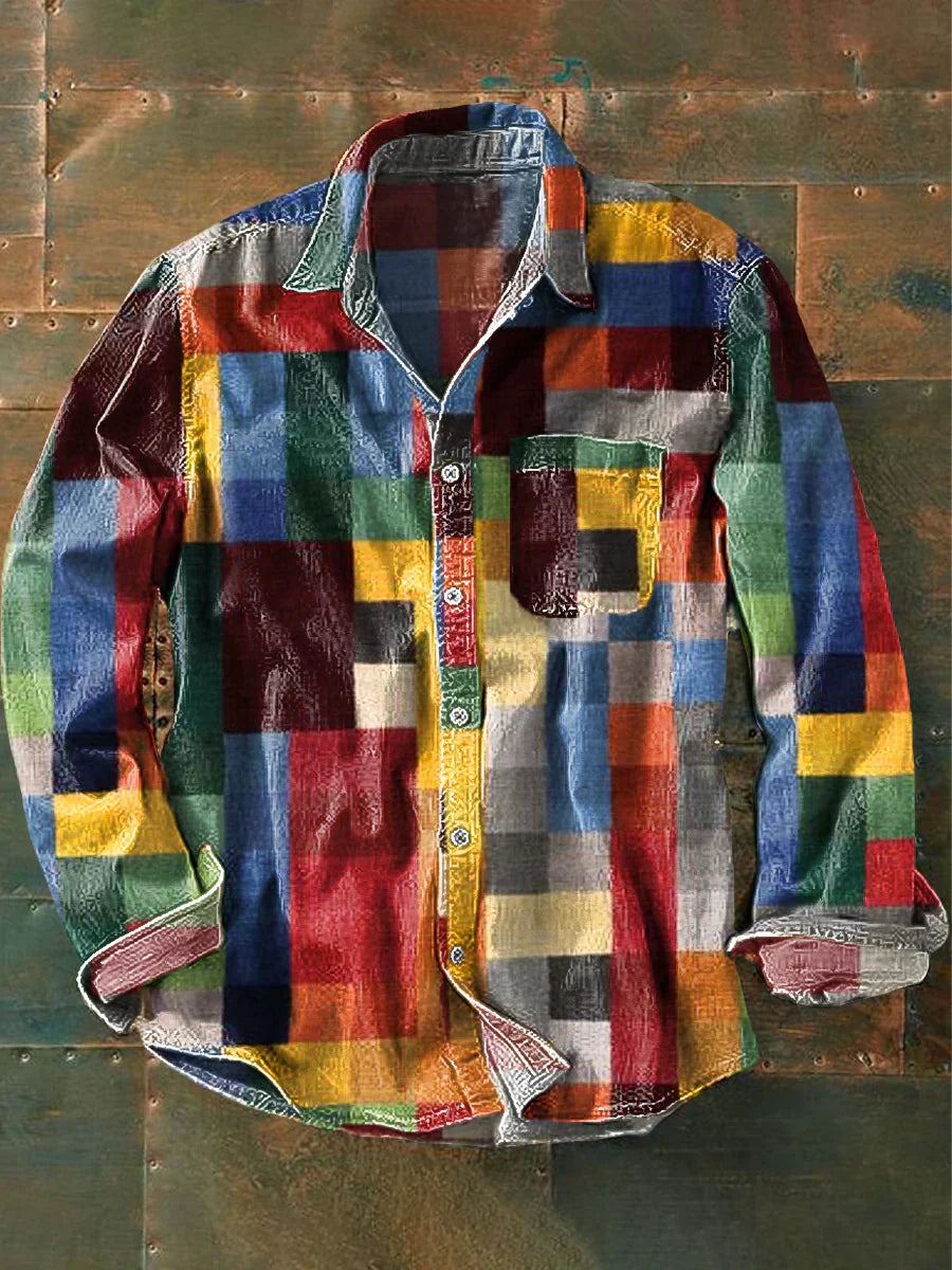 Daniel | retro patchwork overhemd