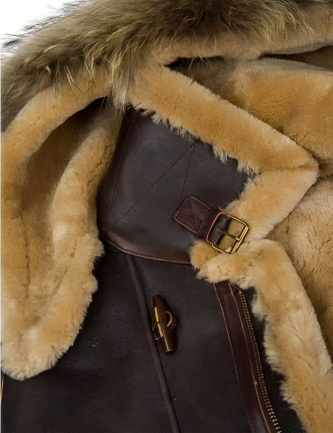 Kyle | Leren winterjas