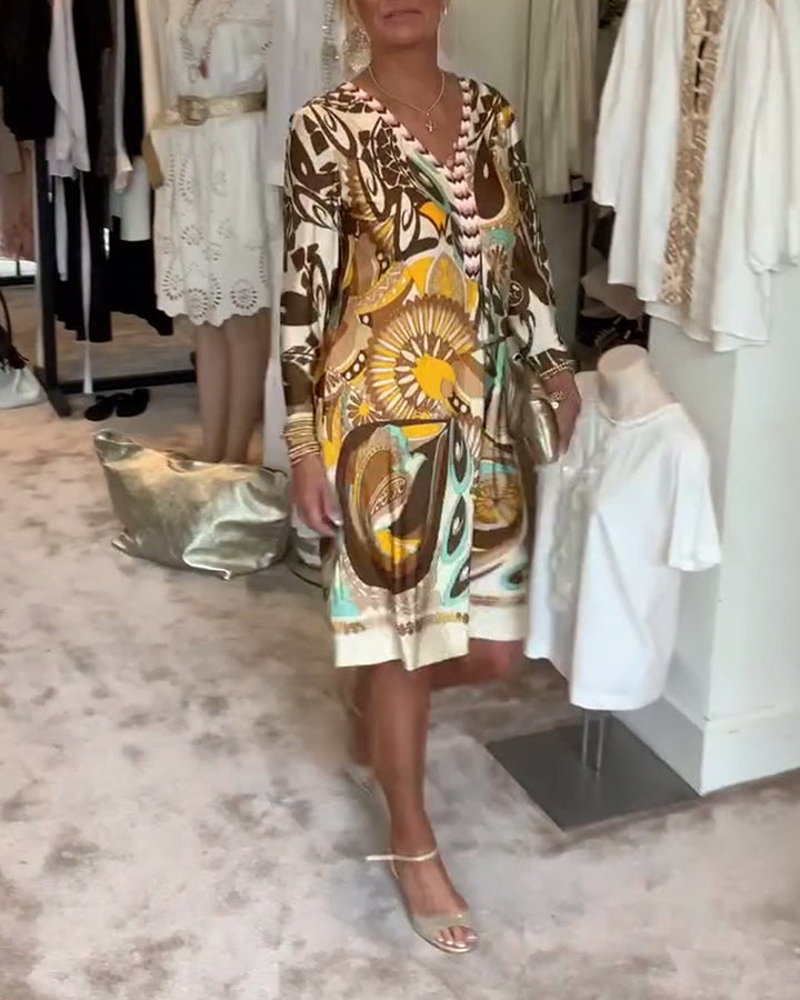 Janna | Statement jurk met retroprint