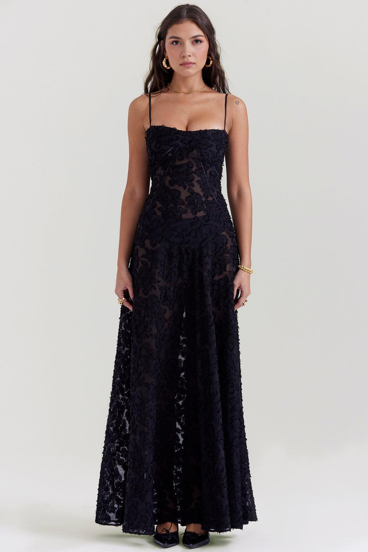 Vivienne | Elegante gebloemde maxi jurk