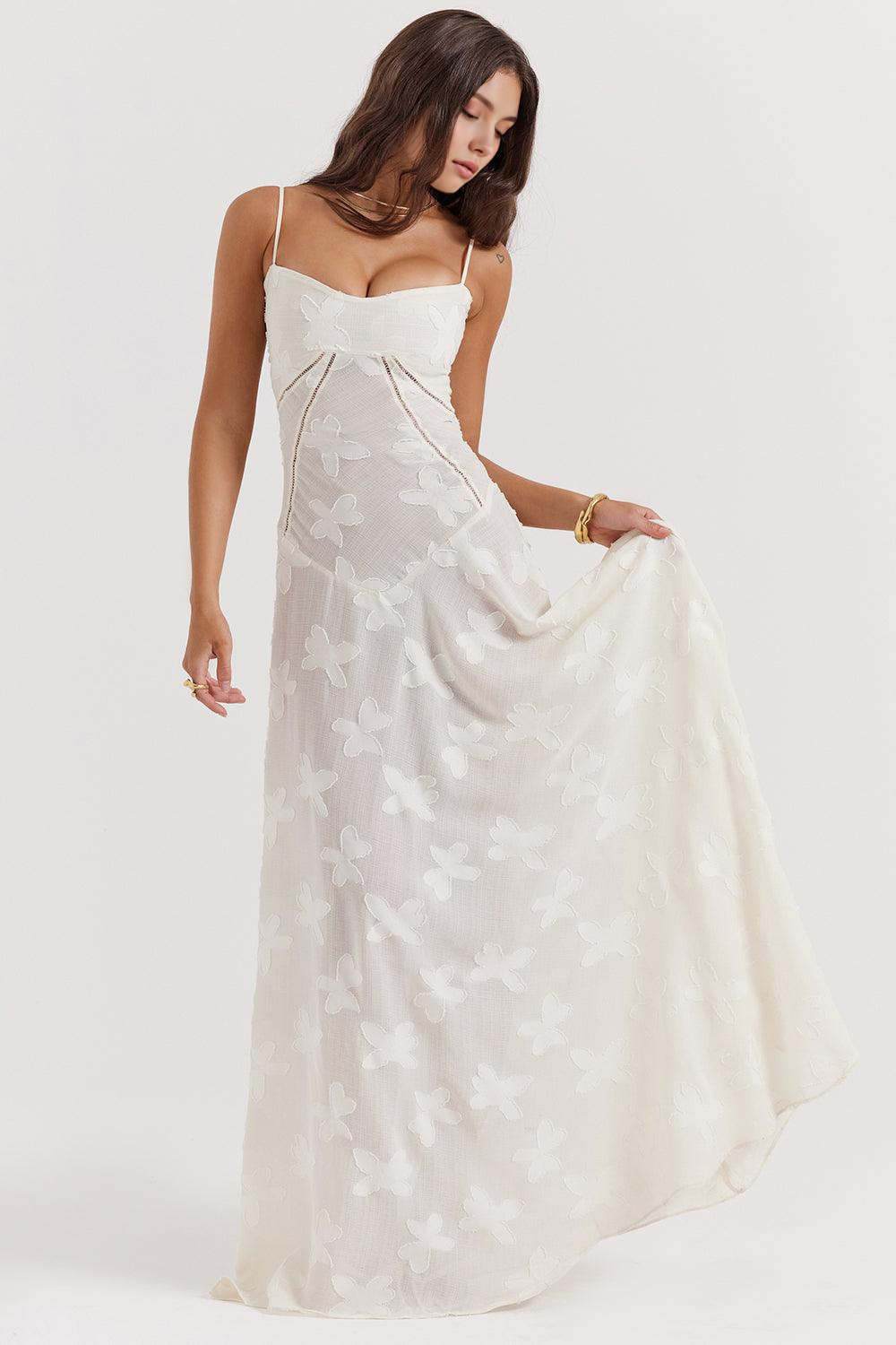 Vivienne | Elegante gebloemde maxi jurk
