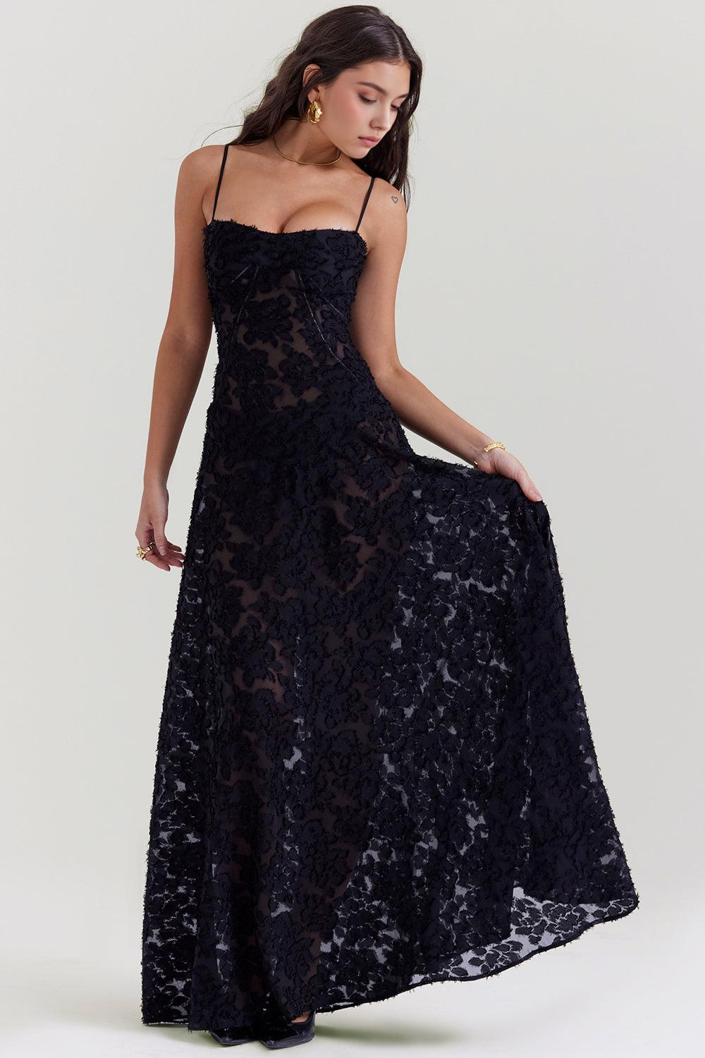 Vivienne | Elegante gebloemde maxi jurk