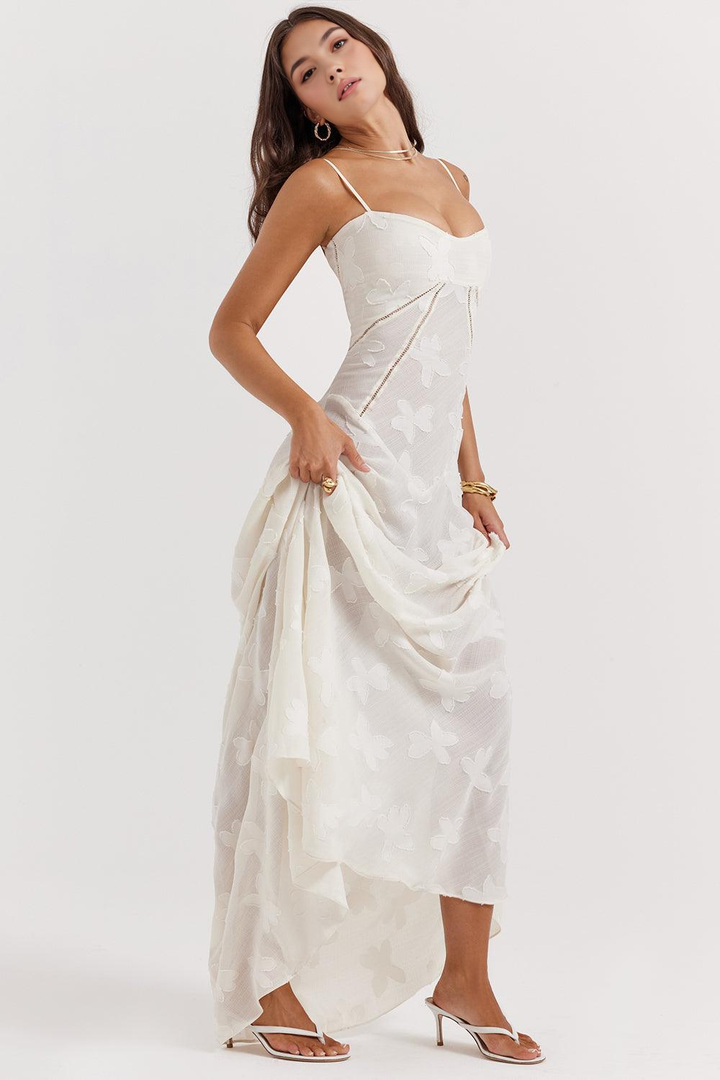 Vivienne | Elegante gebloemde maxi jurk