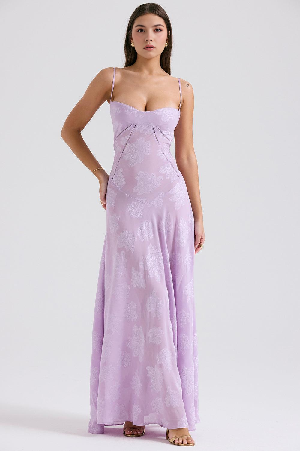 Vivienne | Elegante gebloemde maxi jurk